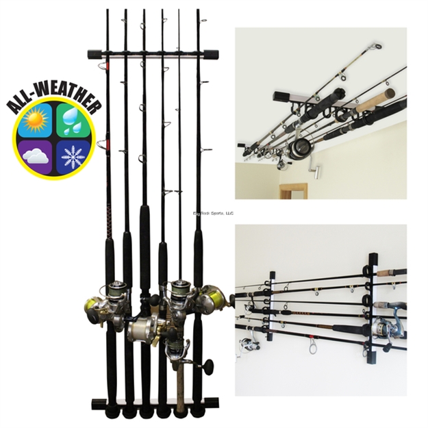 Picture of Rush Creek 3 IN 1 All Weather 6 Rod Modular Wall/Ceiling Storage Rack