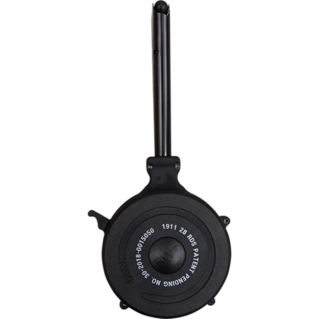 Picture of Rwb Drum Mag 1911 45Acp 28Rd Black Polymer (20) 191118D 151550002027