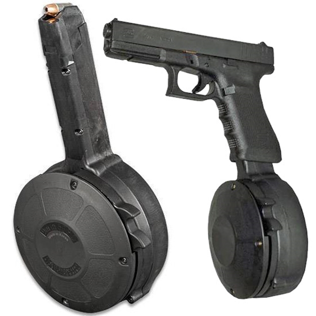 Picture of Rwb Drum Mag Glock 9Mm 50Rd Black Polymer (20) GL9MM50RD 8809705570090