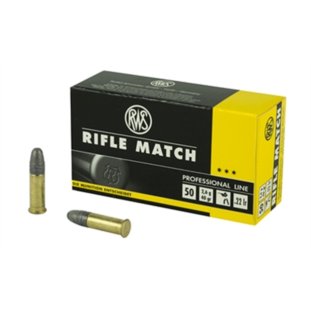 Picture of  Rws/Umarex 2134225 Rifle Match Professional Line 22Lr 40Gr Lead Round Nose 50 Per Box/100 Case 000294134227
