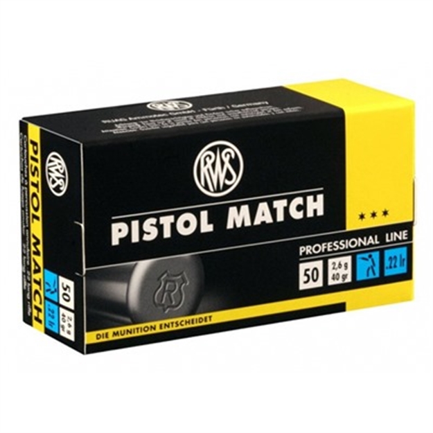 Picture of Rws .22Lr Pistol Match 40Gr 50/Bx
