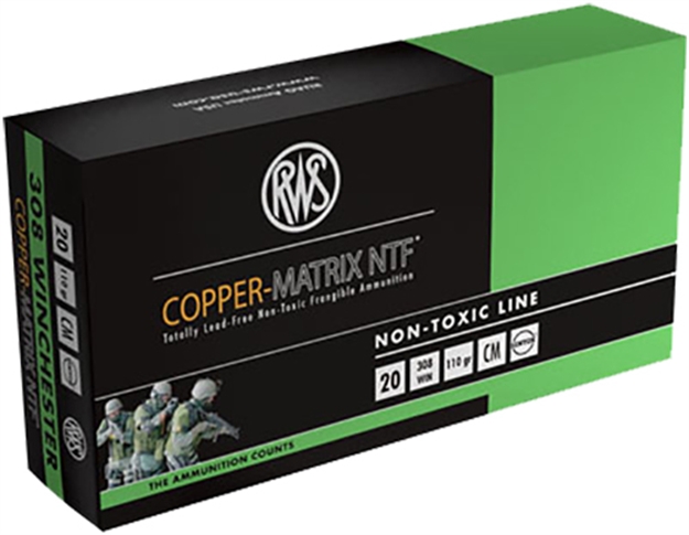 Picture of Rws 230840020 Copper Matrix 308 Winchester/7.62 Nato 110 GR Non-Toxic 20 Bx/ 1 C