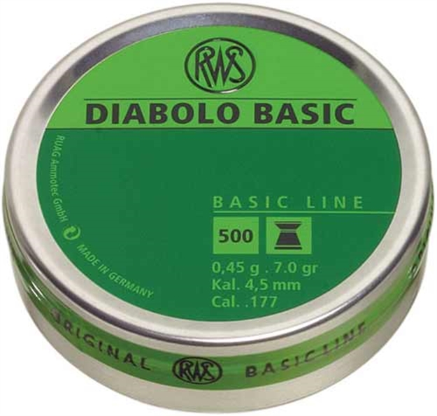 Picture of Rws Pellets .177 Diabolo Basic Line 7.0 Grains 500-Pack
