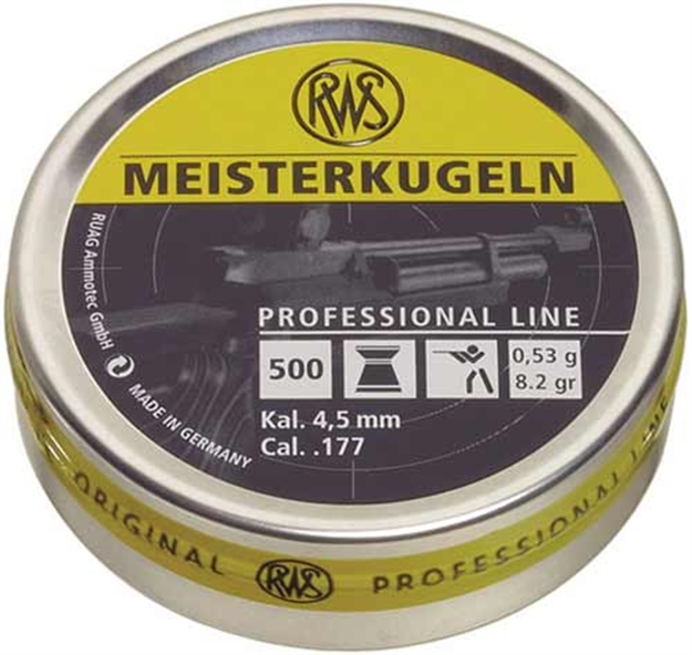 Picture of Rws Pellets .177 Meisterkugeln 8.2 Grains Pro-Line 500-Pack