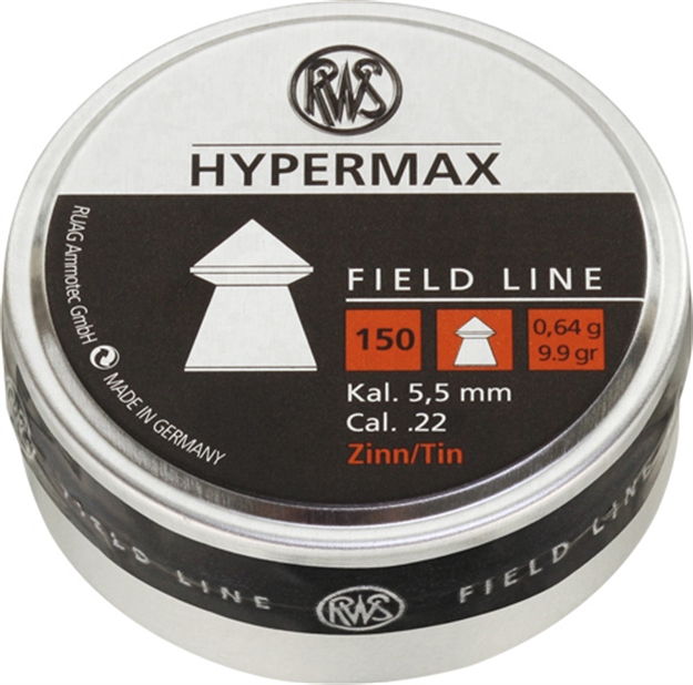 Picture of Rws Pellets .22 Hypermax 9.9 Grains 150-Pack  !! 2317422
