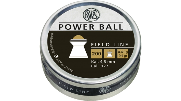 Picture of  Umarex Usa 2317414 Power Ball Field Line 177 Steel Lead Domed Pellet/ 200 Per Tin