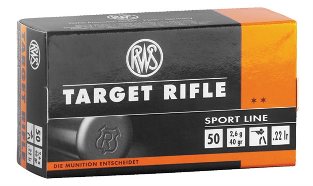 Picture of Rws Target Rifle Ammunition 22 Long Rifle 40 Grain Lead Round Nose