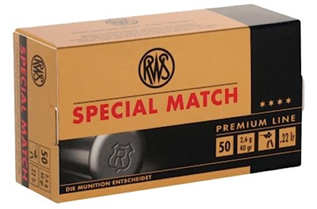 Picture of Rws/Umarex 2134233 Special Match  22 LR 40 GR Lead Round Nose (Lrn) 50 Bx/ 1 CS