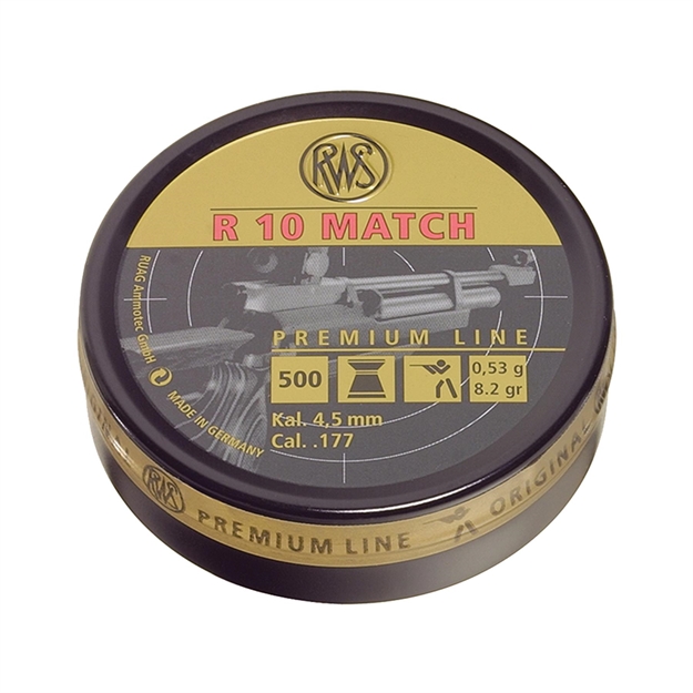 Picture of Rws Pellets 177 R10 Match 8.2 Grains 500-Pack 2315014 723364150142