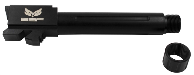 Picture of S3f G19t/Fbn Glock 19 Threaded/Fluted 9Mm 416R Stainless Steel Black Nitride