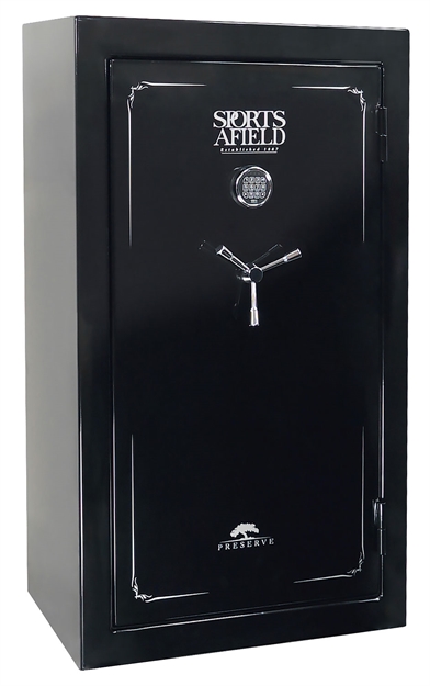 Picture of Sports Afield Sa5932pg Preserve  Gun Safe Electronic Keypad Electronic 59" H X 32" W X 20" D (Exterior) Steel Black Gloss