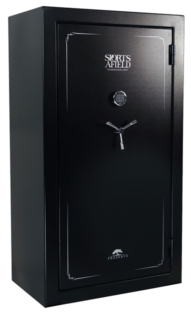 Picture of  Sports Afield Secsa7240p Preserve Sa7240p Keypad/Key Entry Black Steel Holds 60 + 8 72" H X 40" W X 25" D Fireproof- Yes