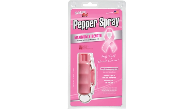 Picture of Sabre Hcnbcf01 Self Defense Pepper Spray Pocket/Keychain .54 OZ 8-10 FT  Pink