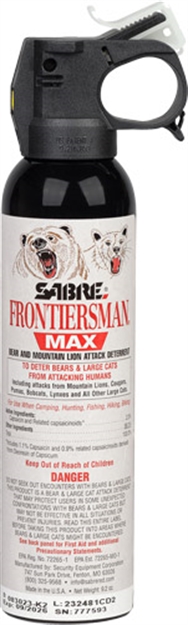 Picture of Sabre - Security Equipme Frontiersman Bear/M Lion Spray 9.2 OZ 40 FT Range FBADX06