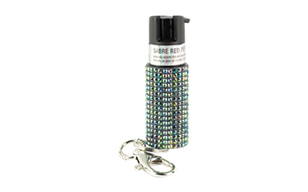 Picture of Sabre Jeweled Pepper Spray W/ Snap Clip/Twist Lock Black KRJBK02