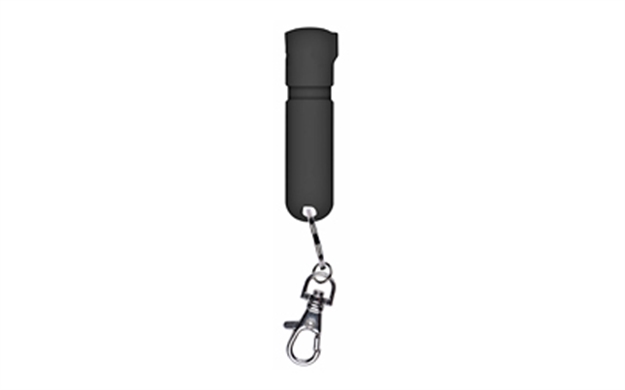 Picture of  Sabre Mdbk02 Mighty Discreet Pepper Spray Capsaicin UV Dye 12 FT Black Includes Key Ring/Snap Clip 023063109152
