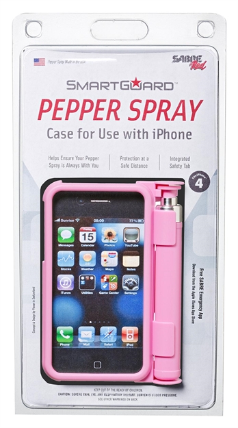 Picture of Sabre Sg4pkus Smartguard Pepper Spray Iphone Case Fits Iphone 4 UP TO 10 Feet