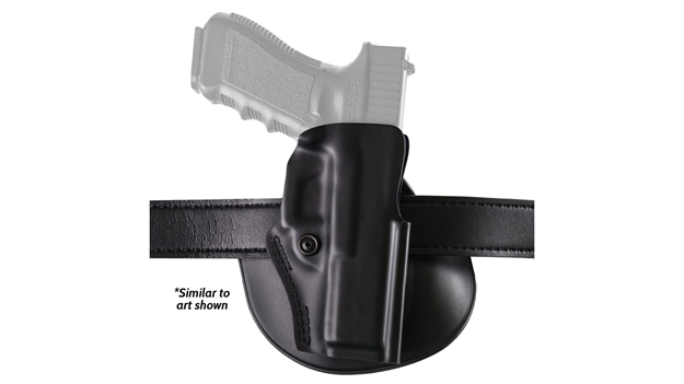 Picture of Safariland #5198 Idpa Apprvd Rds Compat Open Top Owb Holster Flex-Paddle&Adjust Belt Loop Cmb S&W M&P Shield Stx Plain Blk RH 5198-179-411
