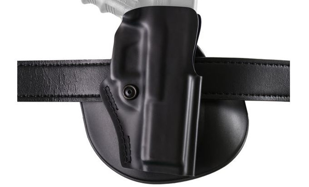 Picture of Safariland #5198 Idpa Apprvd Rds Compat Open Top Owb Holster Flex-Paddle&Adjust Belt Loop Cmb Colt Gov't Stx Plain Blk RH 519853411