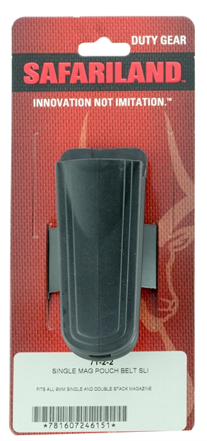 Picture of  Safariland 7122 Double Mag Pouch  Belt Slide Mount, Black Polymer  Fits 1.50" - 2.25" Wide Belt 781607246151