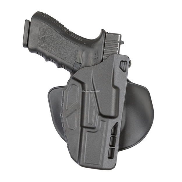 Picture of Safariland #7378 7Ts Als Open Top Owb Holster, Flex-Paddle & Adjust  Belt Loop Cmb Glock 19/23 Gen1-5 Stx Plain Blk, RH