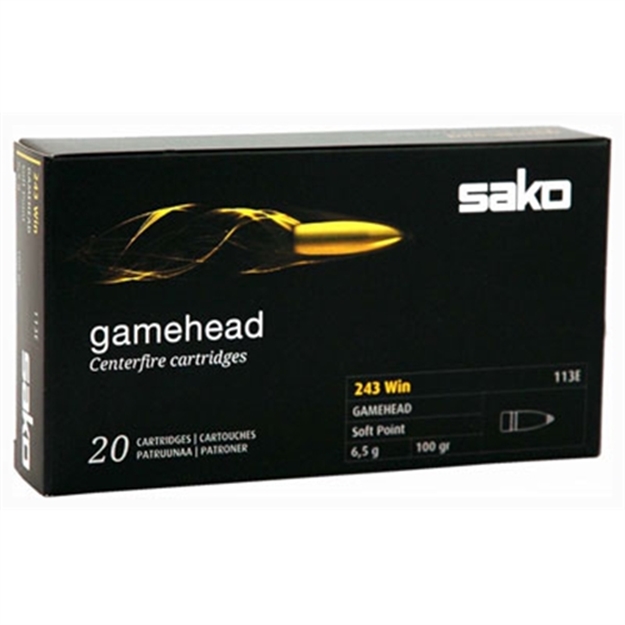 Picture of Sako Ammo .243 Winchester 100Gr Gamehead Jsp 20-Pack