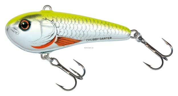 Picture of Salmo Chubby Darter, Sinking, 2", 1/4 Oz, #8 Hooks, Yellow Metallic Dace