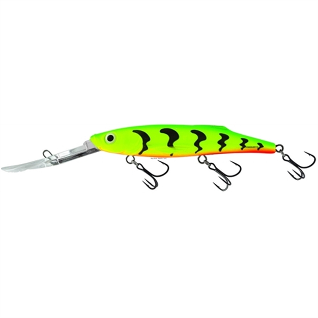 Picture of Salmo Freediver Super Deep Runner Minnow, 4 3/4", 7/8 Oz, Rattle Chamber, Green Tiger, Floating