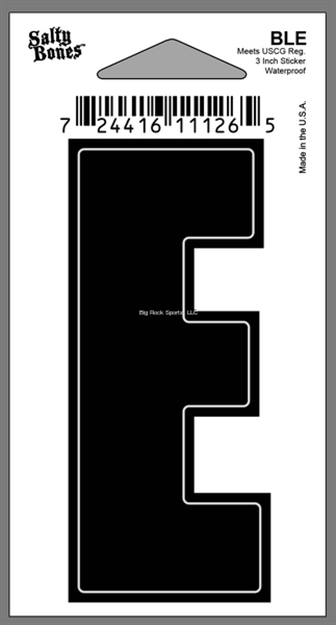 Picture of Salty Bones 3" Vinyl Boat Letter "E"