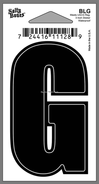 Picture of Salty Bones 3" Vinyl Boat Letter "G"
