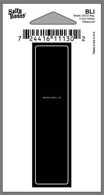 Picture of Salty Bones 3" Vinyl Boat Letter "I"