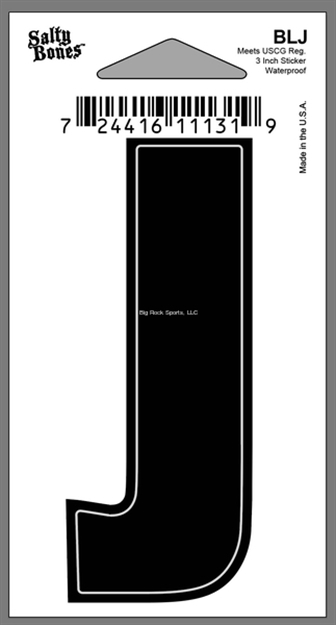 Picture of Salty Bones 3" Vinyl Boat Letter "J"