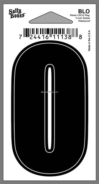 Picture of Salty Bones 3" Vinyl Boat Letter "O"