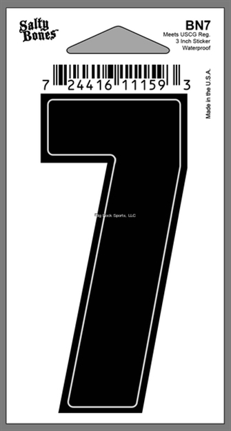 Picture of Salty Bones 3" Vinyl Boat Number "7"