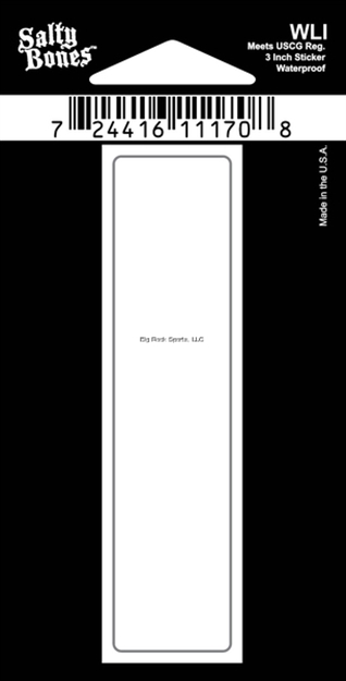 Picture of Salty Bones 3" Vinyl White Boat Letter - I