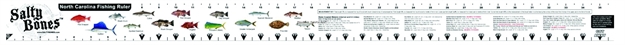 Picture of Salty Bones Boat Ruler Decal W/North Carolina Regulations