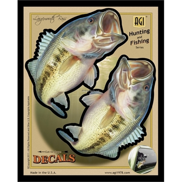 Picture of Salty Bones Decal, Double Largemouth Bass