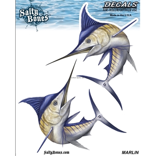 Picture of Salty Bones Decal, Double Marlin