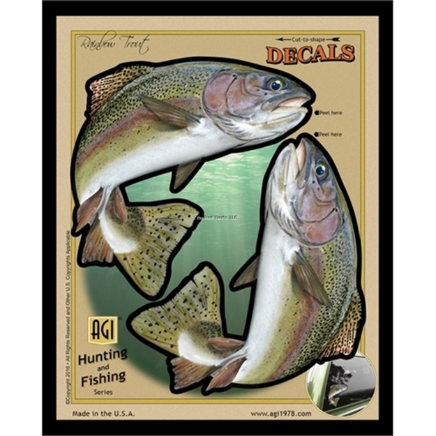 Picture of Salty Bones Decal, Double Rainbow Trout