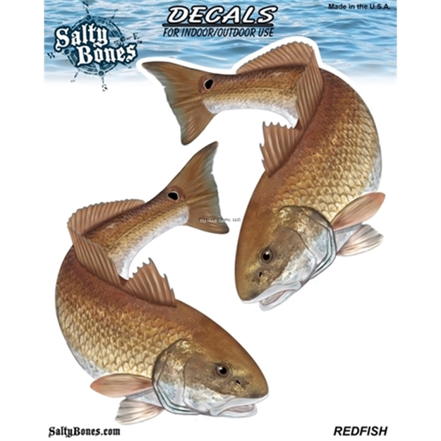 Picture of Salty Bones Decal, Double Redfish