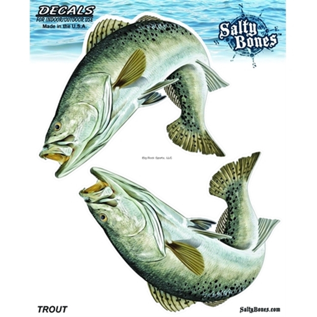 Picture of Salty Bones Decal, Double Speckled Trout