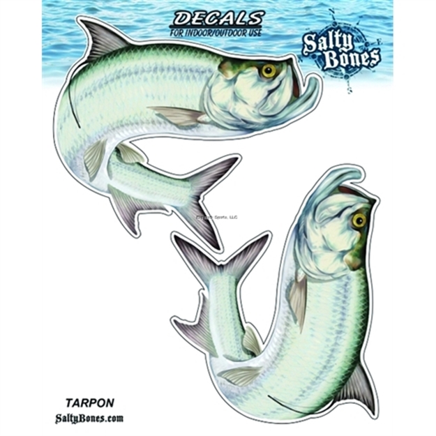 Picture of Salty Bones Decal, Double Tarpon