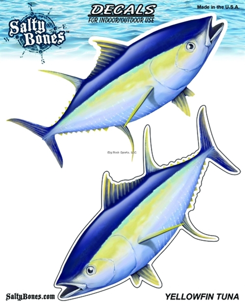 Picture of Salty Bones Decal, Double Yellowfin Tuna
