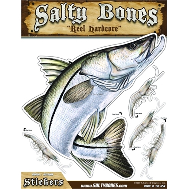 Picture of Salty Bones Mega Decal, 10.5" X 13.5", Snook (Right Facing)