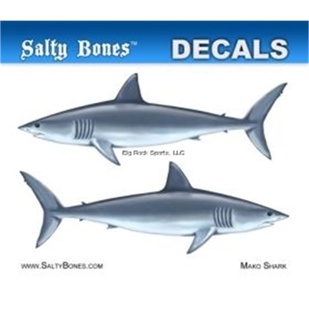 Picture of Salty Bones Decal, Mini-Mako Shark