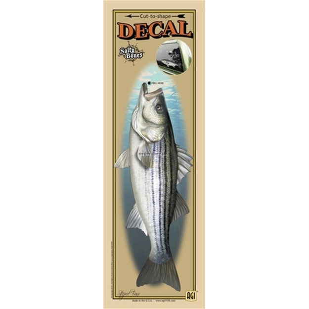 Picture of Salty Bones Decal, Profile Striped Bass