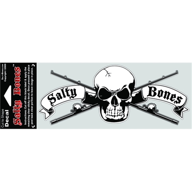 Picture of Salty Bones Decal, Salty Bones Plotted Fishing Logo, Logo Small