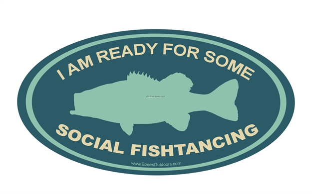 Picture of Salty Bones I AM Ready For Some Social Fishtancing  Blue