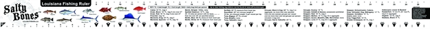 Picture of Salty Bones Louisiana Rules Boat Ruler Decal