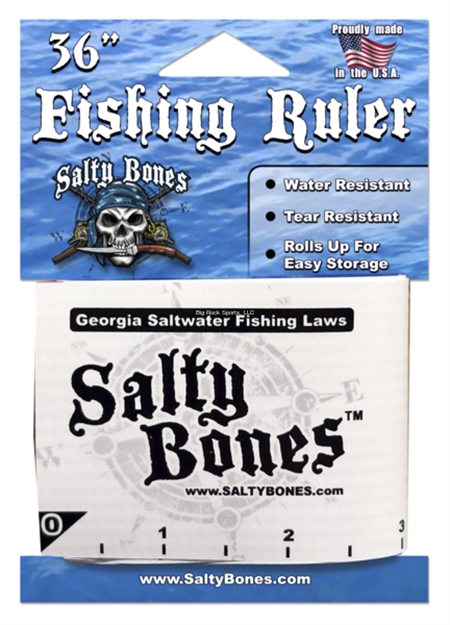 Picture of Salty Bones Roll UP Fishing Ruler W/ Georgia Rules